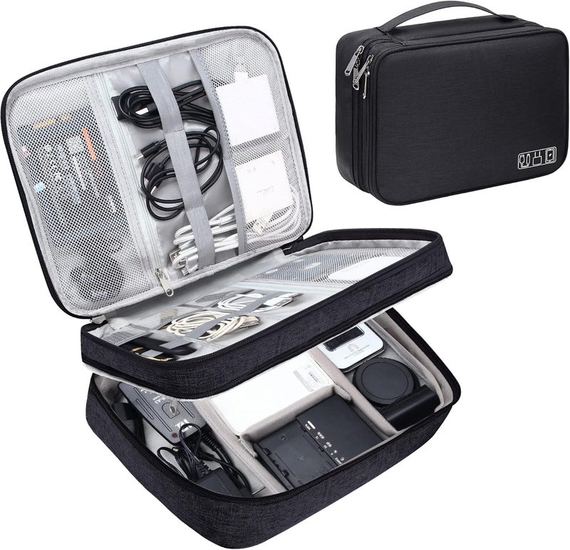 CILLA Electronics Organizer Travel, Travel Cord Organizer Case, Compact Electronics Accessories Bag for Cable, Cord, Charger, Phone - Image 1